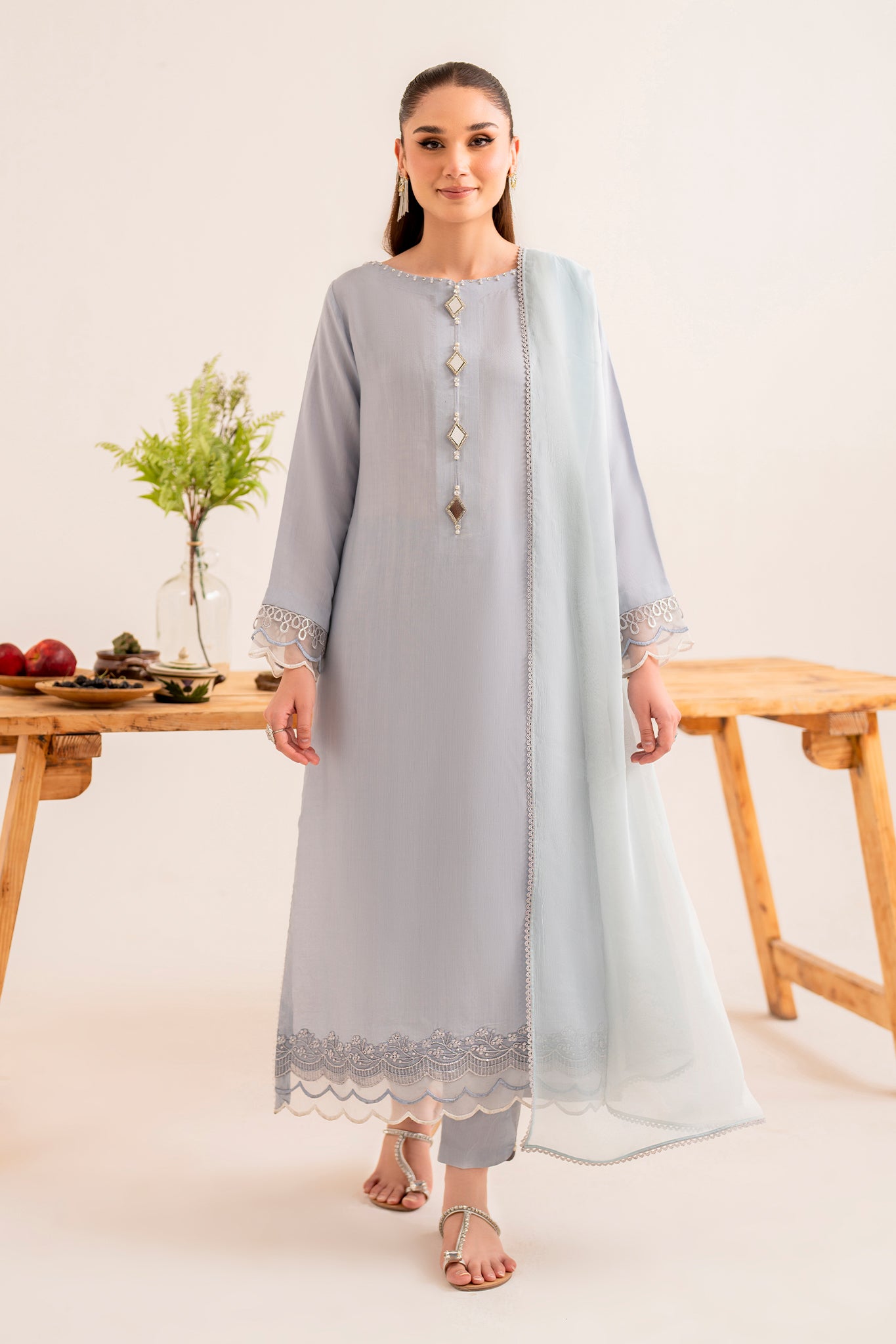 NOOR - 3 piece pure soft viscose silk suit