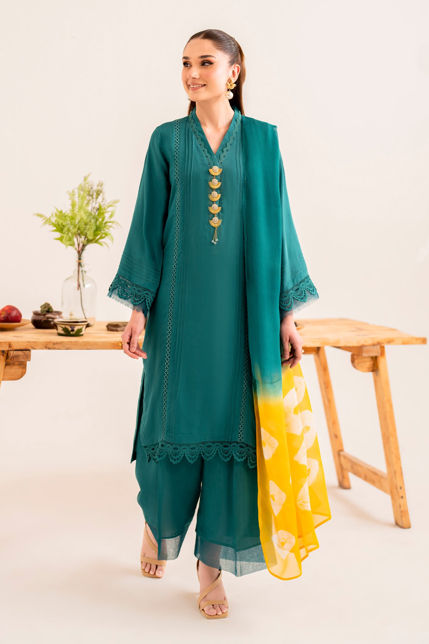 NISA - 3 piece pure soft viscose silk suit