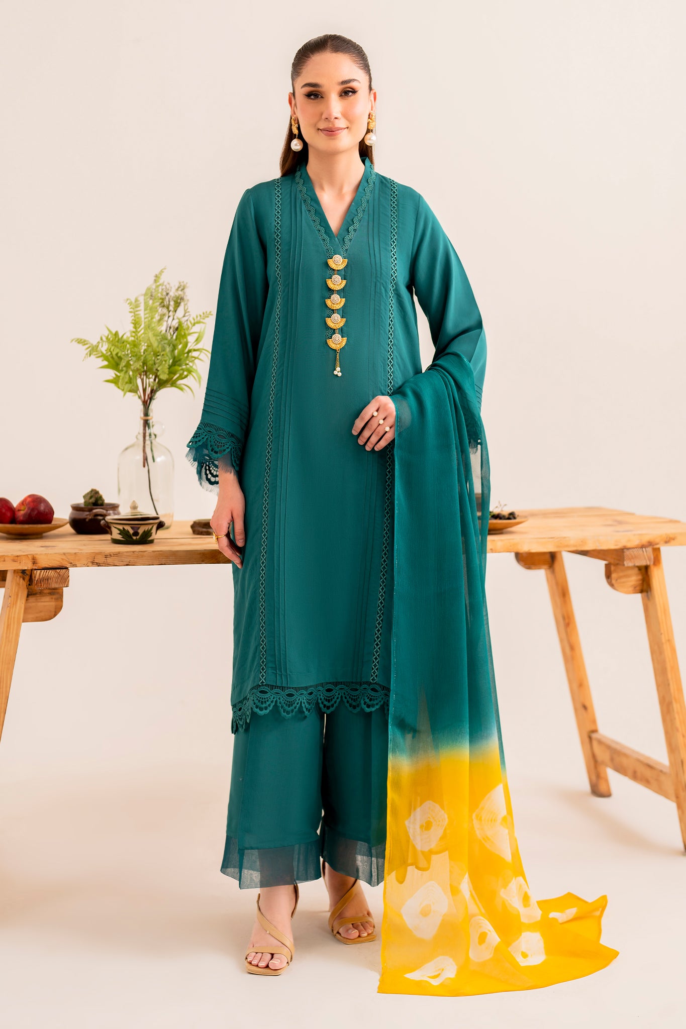 NISA - 3 piece pure soft viscose silk suit