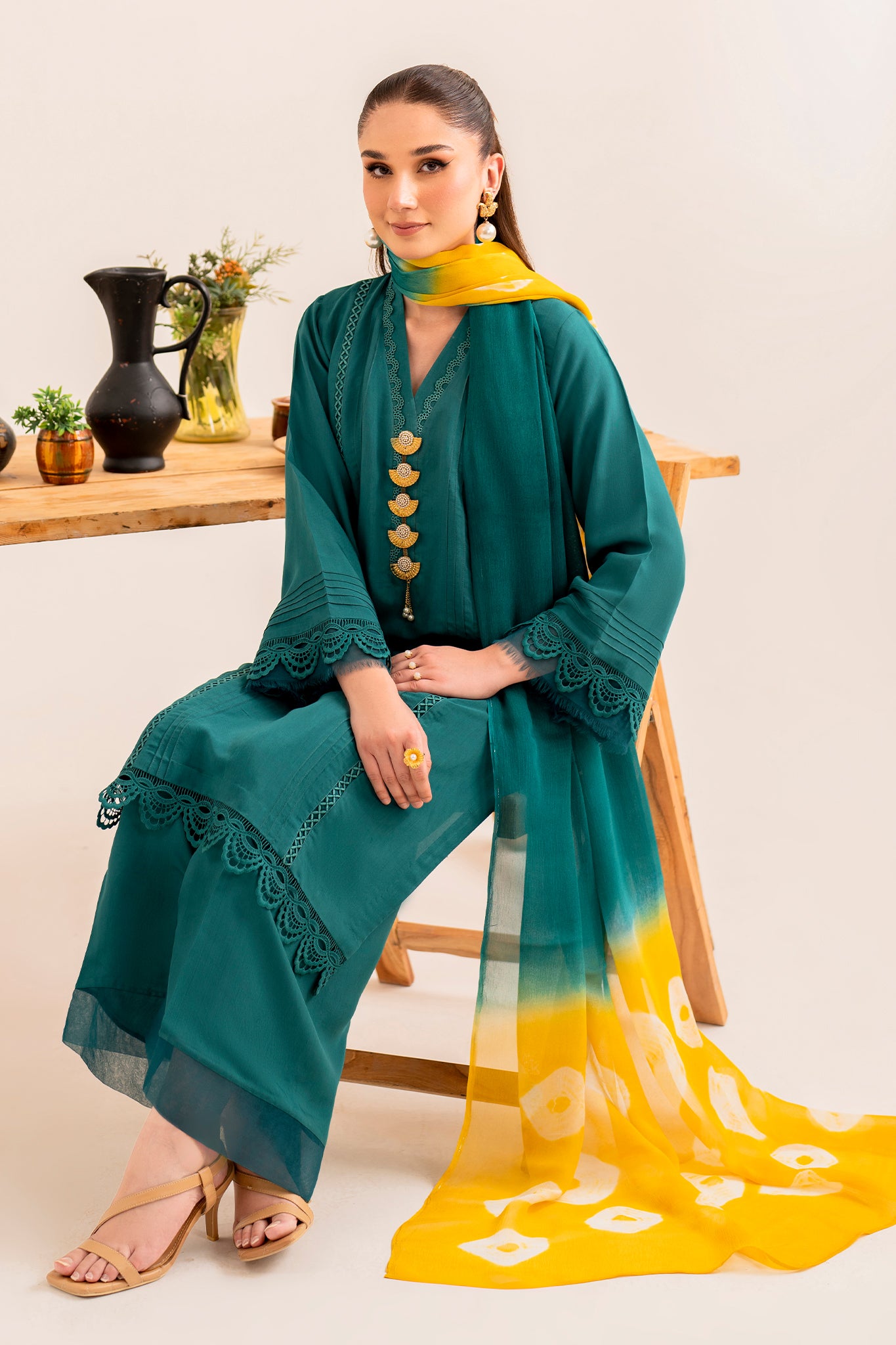 NISA - 3 piece pure soft viscose silk suit