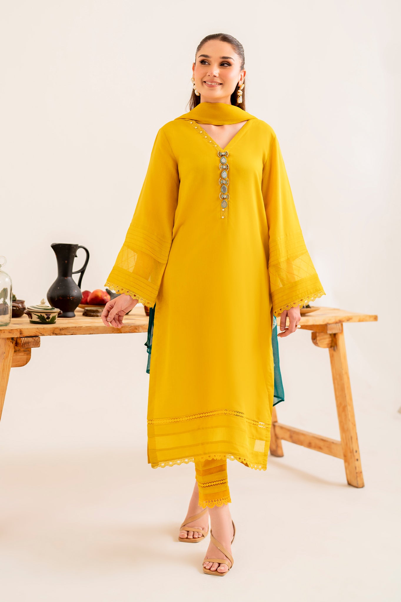 SAMIN - 3 piece pure soft viscose silk suit